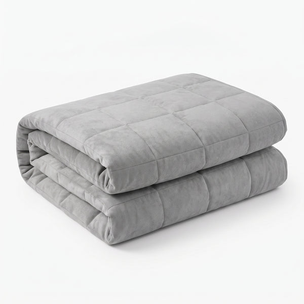 Couverture lestée Lestona, coloris gris, pliée