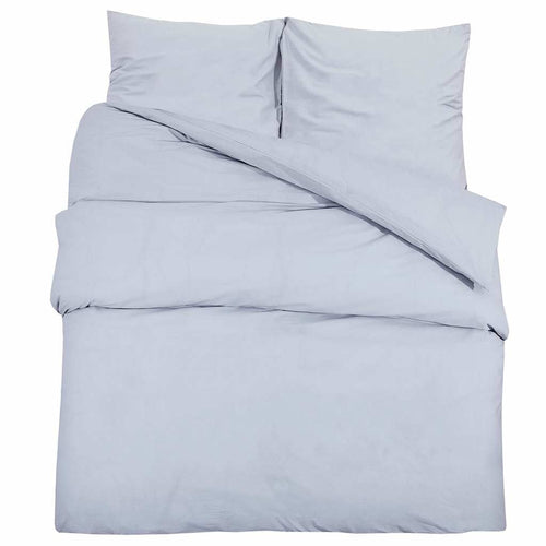 Housse de couette Lestona, coloris gris, sur un lit