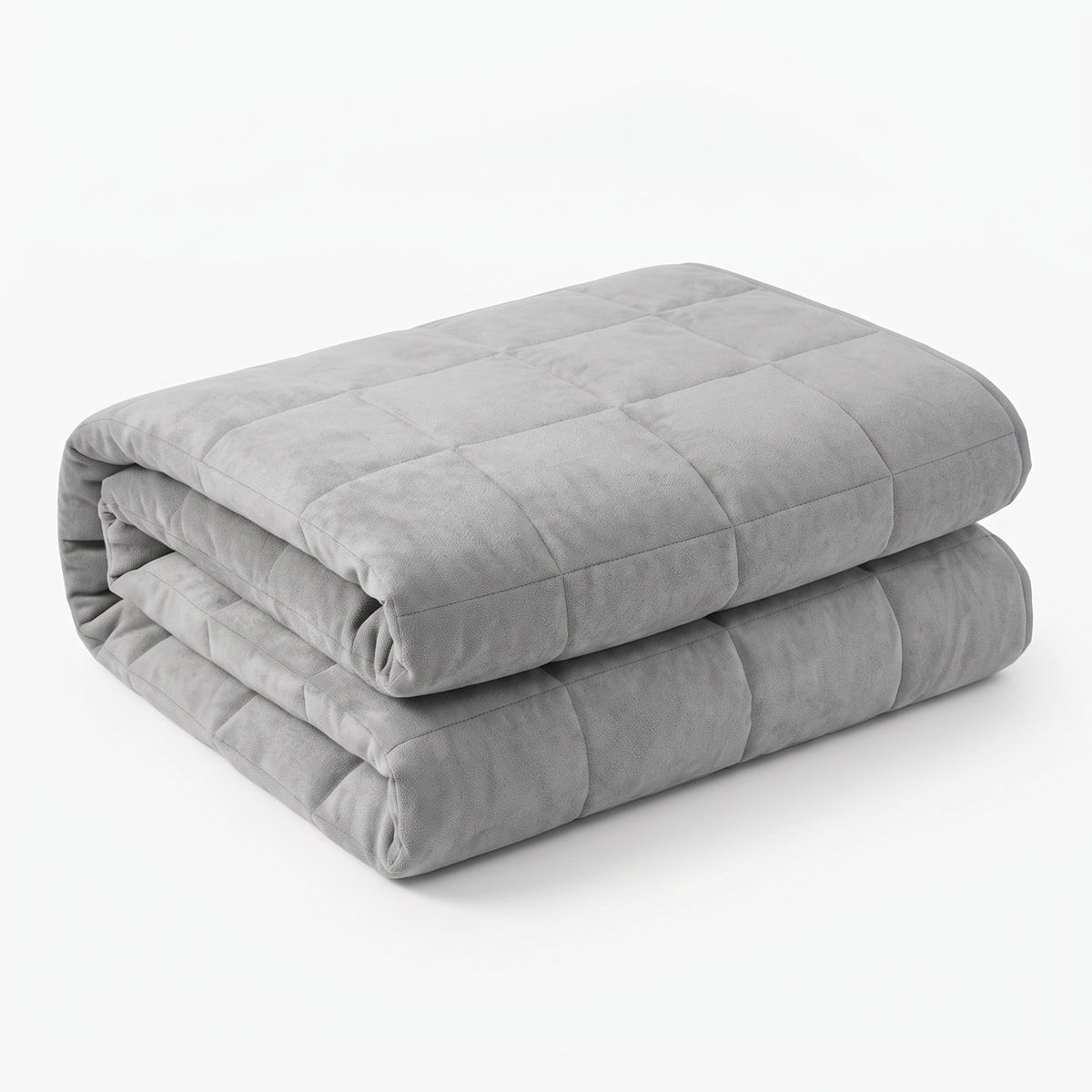 Couverture lestée Lestona, coloris gris, pliée